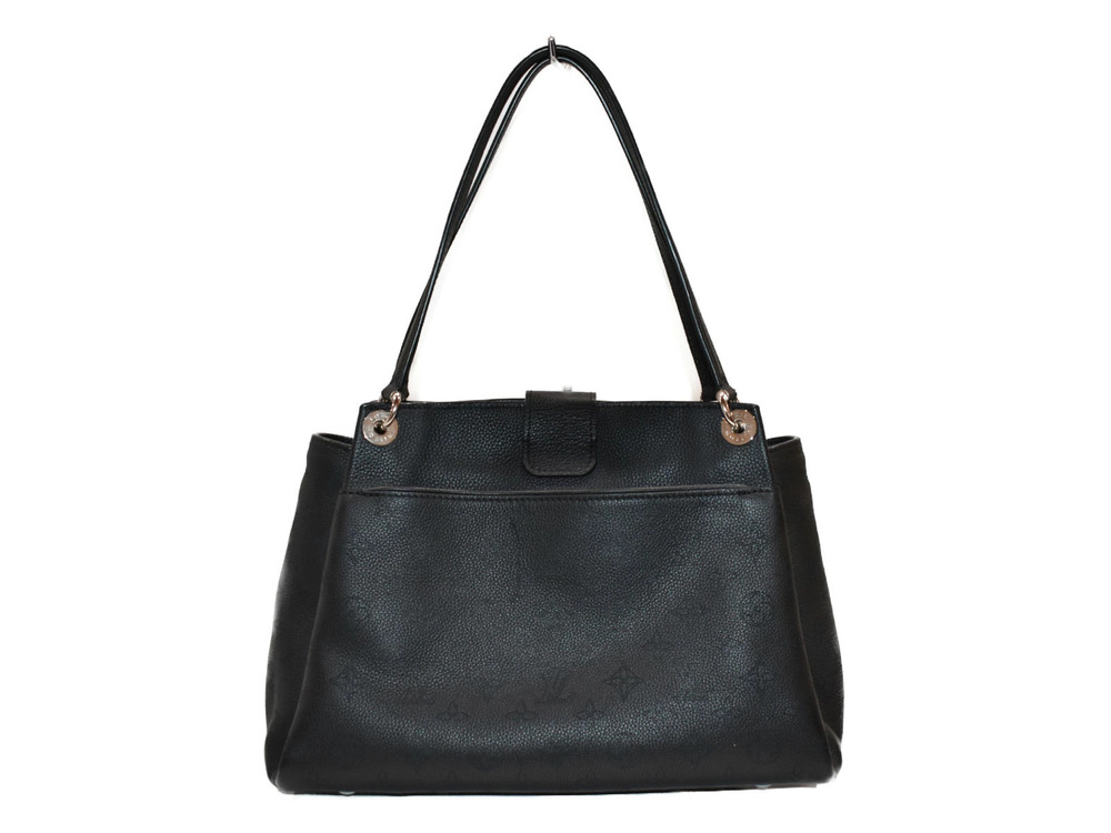 Louis Vuitton Shoulder Black Leather Bag Sevres Mahina 2way Black